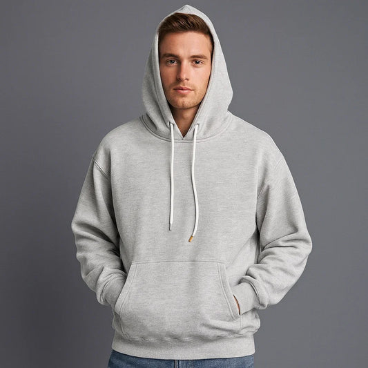 Bulk Custom Luxury High Quality 410Gsm Athletic Sport Fleece 100% Polyester Heavy Weight Oversized Boxy Custom Men Pullover Hoodies with Logo Embroidery - Manufacturer Qiandao