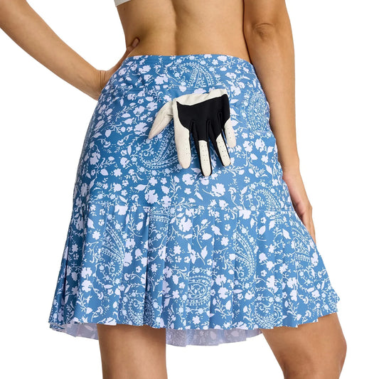 Bulk Custom Women's knee-length flounced hem short skirts, polyester sports shorts with pockets for fitness and running, adjustable golf shorts, suitable for adults with Logo Embroidery - Manufacturer Qiandao