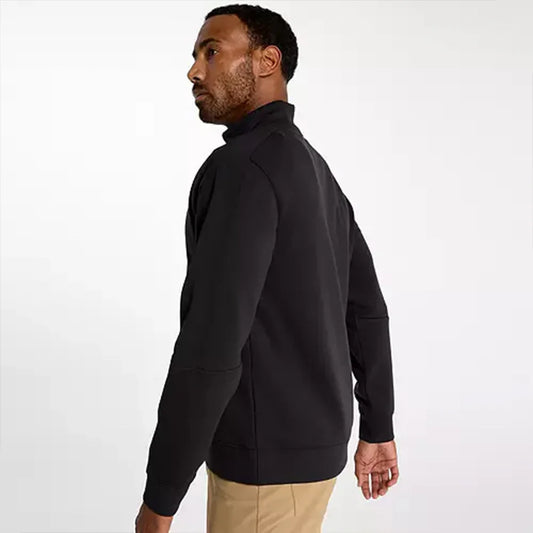 Bulk Custom OEM Customize Men Lightweight Polyester Sports Quick Dry Solid Color Plain Long Sleeve Knitted 1/4 Quarter Zip Golf Pullover with Logo Embroidery - Manufacturer Qiandao