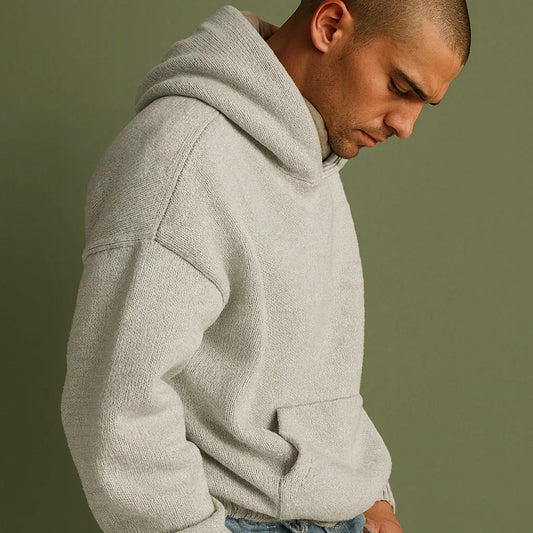 Bulk Custom Custom 360gsm 420gsm 480gsm 500gsm Heavyweight Cotton Hoodie Sweatshirts Embroidered Oversized Hoodies Lined No Drawstring with Logo Embroidery - Manufacturer Qiandao