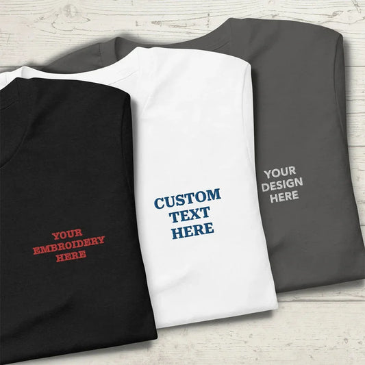 Bulk Custom Plain T-shirt Embroidery Dtg Printing Tshirts Custom Embroidered Logo Design Unisex Blank Men's Cotton Casual with Logo Embroidery - Manufacturer Qiandao