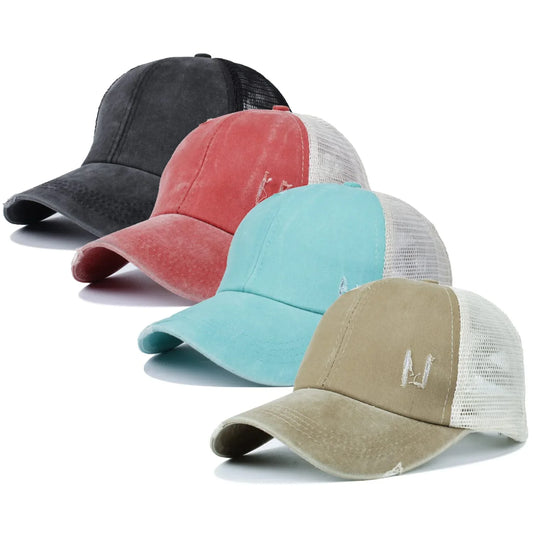 Bulk Custom Wholesale solid-color casual quick-drying knitted baseball hats with UPF 50 for golf and outdoor activities, featuring custom logos. Men's baseball hats with Logo Embroidery - Manufacturer Qiandao
