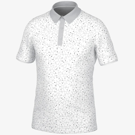 Bulk Custom Custom Logo Short Sleeve Digital Printed Polyester Spandex Performance Vintage Printed Golf Polo Shirt for Men with Logo Embroidery - Manufacturer Qiandao