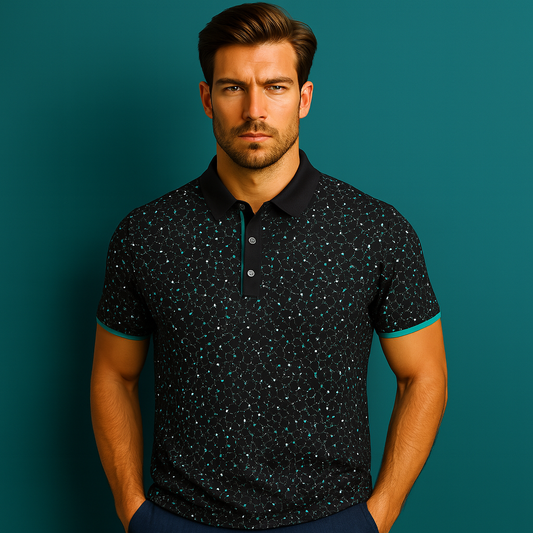 Custom High Quality Summer Men's Performance T-shirt Fast Drying Digital Printed Casual Golf Polo Shirt for Men