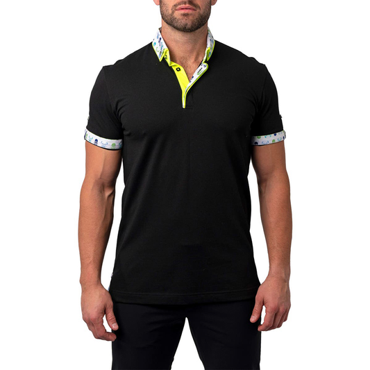 OEM Men's Slim Fit Golf Outfits High Quality Short Sleeve for Polo Shirts with Custom Logo Stretch Elastic Design Print
