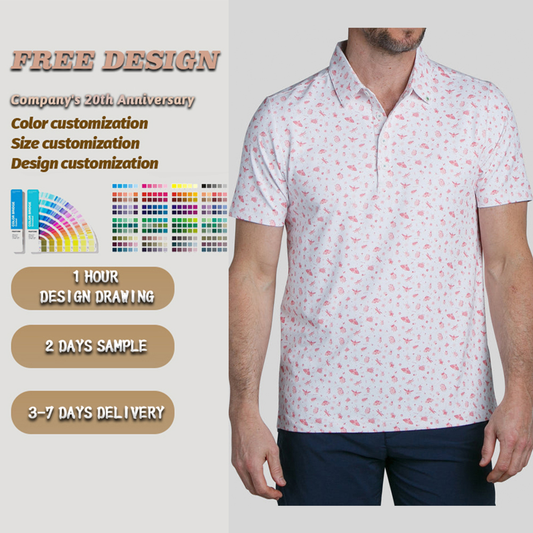 Odm Custom Luxury Golf Clothing for Polo T-Shirt 94% Polyester 6% Spandex Four Way Stretch Anti-Wrinkle Embroidered Logo China