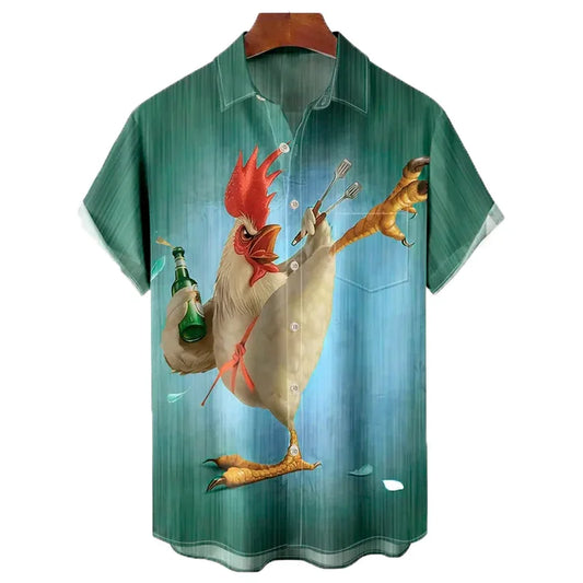 Bulk Custom Custom Full Printing Summer Button Down Collar Beach Street Large Flower Design Short Sleeve New Model Print Hawaiian Shirt Men with Logo Embroidery - Manufacturer Qiandao