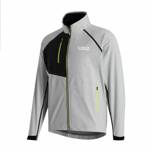 Bulk Custom Custom Logo Full Zip Hybrid Sport Training Golf Jacket Coat Lightweight Waterproof Men's Windbreaker with Front Logo Position with Logo Embroidery - Manufacturer Qiandao