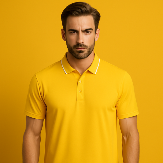Custom logo Design Your Own Golf Jersey Personalized Embroidered Athletic Yellow Plain Stiff Collar Waterproof Polo Shirts