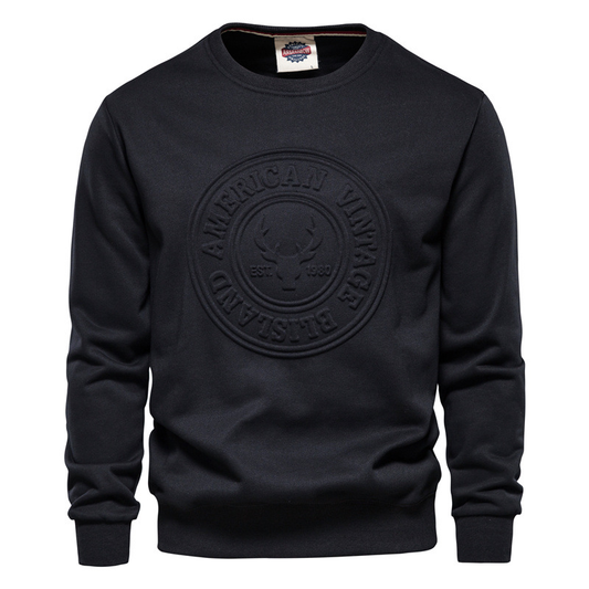 Custom Casual 3D Emed Logo Crewneck Pullover Sweatshirt for Men