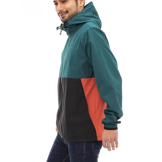 Bulk Custom OEM Fashion New Waterproof Tactical Skin Jacket Men Raincoat Thin Coat Patchwork Windbreaker Jacket with Logo Embroidery - Manufacturer Qiandao