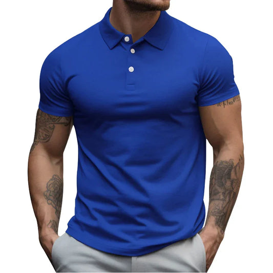 Bulk Custom Custom Logo for Clothing 4 Way Stretch Moisture Wicking Polyester Spandex Fabric Men Slim Athletic Muscle Fit Polo Shirt for Man with Logo Embroidery - Manufacturer Qiandao