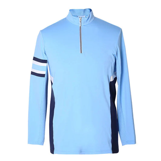 Bulk Custom Custom Design Knitted Cotton Polyester Cashmere Plain Zip Neck Plus Size Oversized Mens Golf Sweatshirt with Logo Embroidery - Manufacturer Qiandao