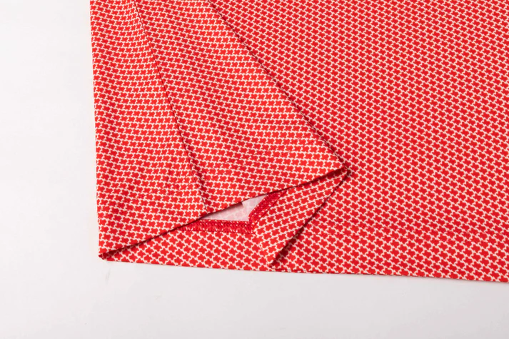 Red Houndstooth Polo Shirt - Slim Fit Antimicrobial Quick Dry Style