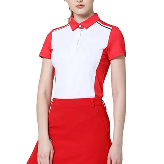 Bulk Custom Custom Logo Cotton Womens Ladies Women Golf Outfit t Shirt Womens Golf Polo Shirts with Logo Embroidery - Manufacturer Qiandao