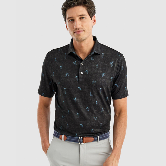 Luxury Embroidery Logo 100% Polyester Mens for Polo 4 Way Stretch Quick Dry Regular Fit Custom Logo Golf Shirt with Printed