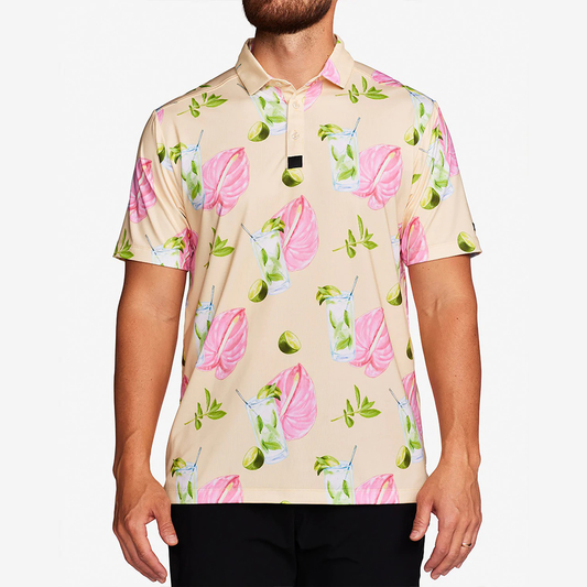 Men's Casual Large Size Short Sleeve Golf for Polo Shirt Custom Logo Performance Moisture Wicking Printed Cotton Knit Casual