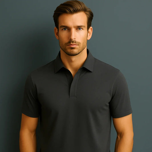 Bulk Custom Custom Logo Men's Quick Dry Short Sleeve Simple Summer Athletic Top Moisture Wicking Men's Golf Work Business Polo Shirt with Logo Embroidery - Manufacturer Qiandao