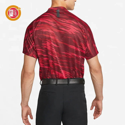 Bulk Custom Custom High Quality Polyester Spandex Quick Dry Slim Fit Breathable Blade Collar Polo Golf Shirt for Men with Logo Embroidery - Manufacturer Qiandao