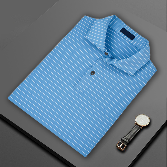 High Quality Custom Logo Sublimation With Embroidery Polyester Spandex Different Color Custom Striped Polo Shirt Golf Wear