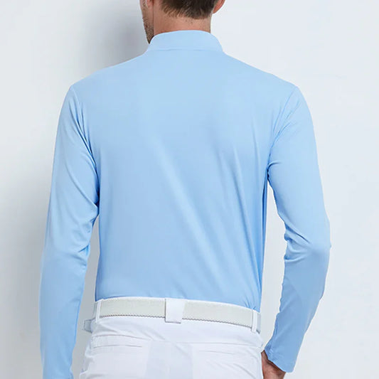 Bulk Custom Custom Design Logo Embroidery Bamboo High Quality Long Sleeve Sublimation Performance Zip Neck Men Golf Sweatshirt with Logo Embroidery - Manufacturer Qiandao