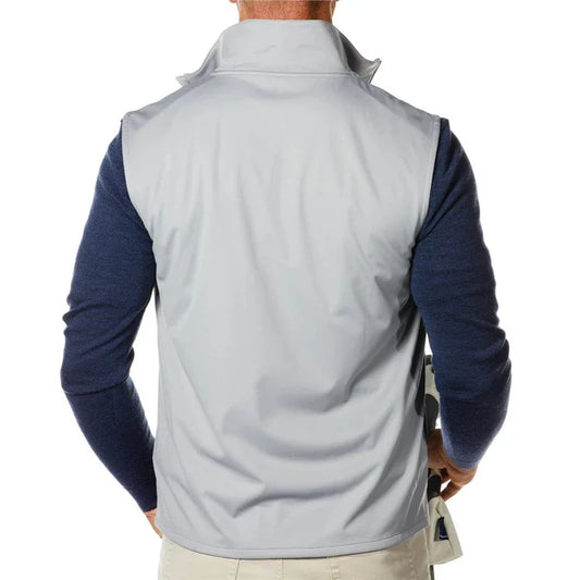Bulk Custom OEM customized logo practical 100% polyester men's solid-color golf sports waterproof vests with Logo Embroidery - Manufacturer Qiandao