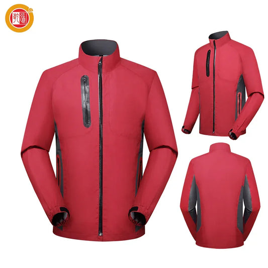 Bulk Custom Custom Waterproof Windbreaker Hiding Coat Plus Size Outdoor Red Golf Activewear Jackets Winter Clothes for Men with Logo Embroidery - Manufacturer Qiandao