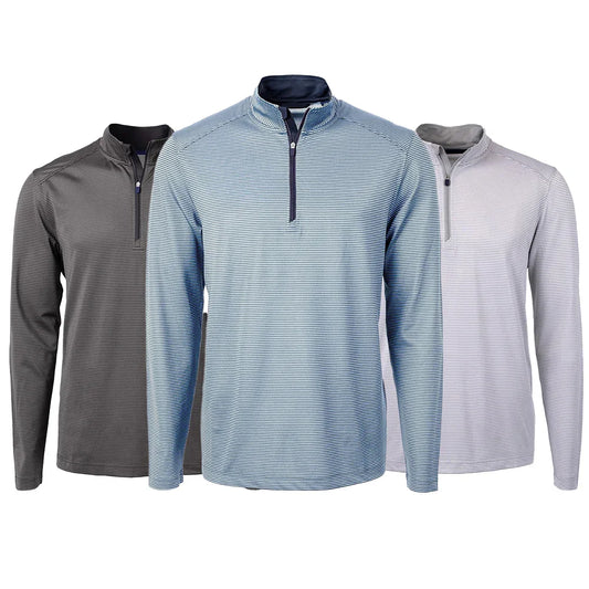 Bulk Custom Autumn Men's Sports Golf Long Sleeve 1/4 Zip Pullover Custom Logo Printed Plain Color Golf Sweatshirt with Logo Embroidery - Manufacturer Qiandao