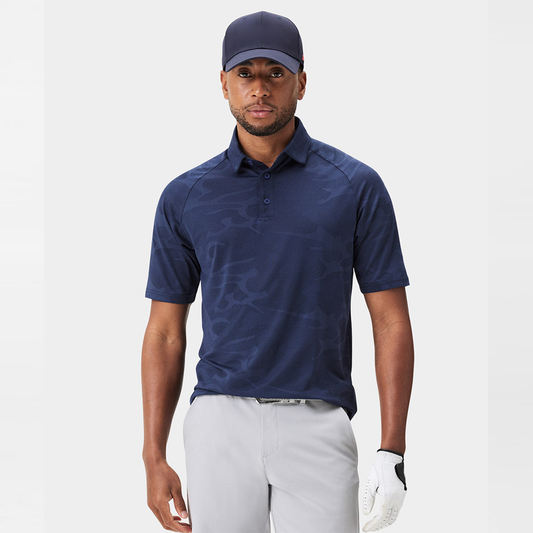 Custom Logo Pattern Printing Knitted Fabric XL Size Camo Golf Polo Shirts