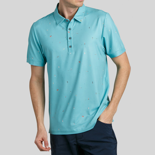 OEM Embroidered Luxury 94% Polyester 6 % Spandex Aboriginal Polo Shirts Custom logo Golf Clothing
