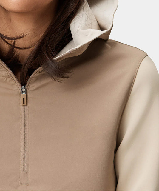 Bulk Custom Custom High Quality Long Sleeve Patchwork Golf Quarter Zip Ladies Embroidery Pullover Women s Hoodies Sweatshirts with Logo Embroidery - Manufacturer Qiandao