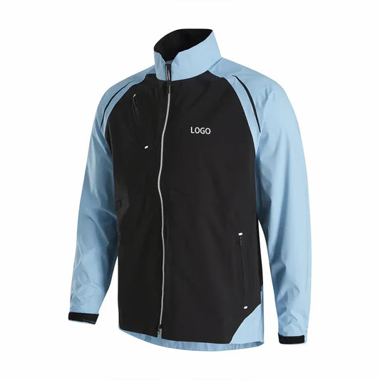 Bulk Custom Custom OEM Breathable Men's Windbreaker Jacket Water-Proof Golf Sports Activity Coat Front for Hiking Fishing Spring Weather with Logo Embroidery - Manufacturer Qiandao