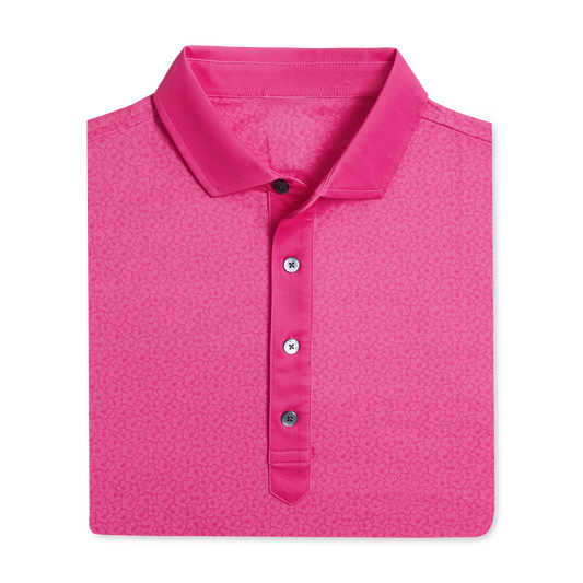 Custom Logo Quick Dry Performance Athletic Casual Spandex Polyester Floral Printed Sublimated Knit Firm Collar Golf Shirt Polos