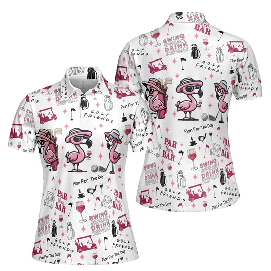Bulk Custom OEM customized logo high-quality quick-drying slim-fit printed rib-knitted golf clothing women's Polo shirts with Logo Embroidery - Manufacturer Qiandao