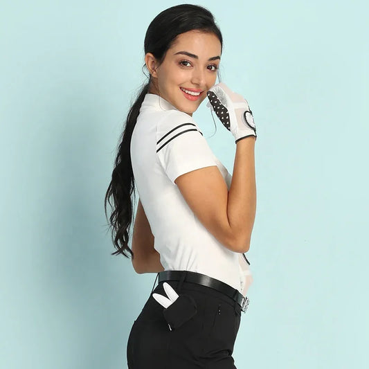 Bulk Custom Custom Logo Available Performance Golf Clothing Work Wear Polo Shirt for Women with Logo Embroidery - Manufacturer Qiandao