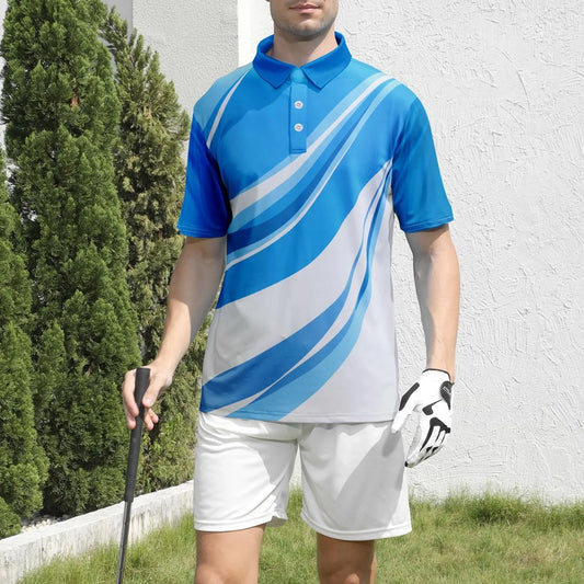 Bulk Custom Custom Logo High Quality Breathable Soft Sustainable Printed Casual Loose Golf Polo Shirts for Men with Logo Embroidery - Manufacturer Qiandao