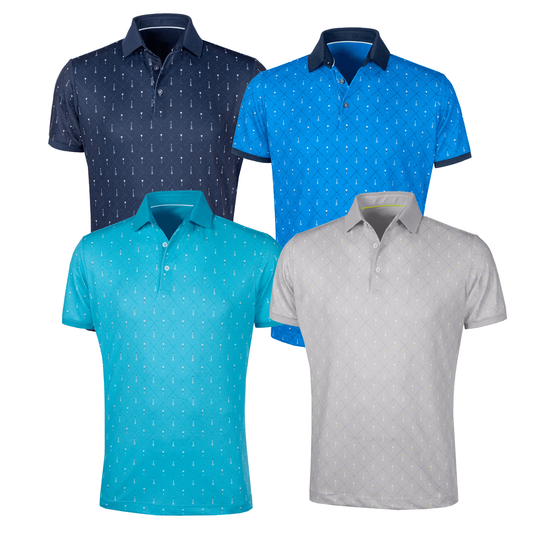 Sublimed Printed Summer Men's Performance Polyester Spandex Golf Casual Golf Custom logo Simple Polo Shirt for Men