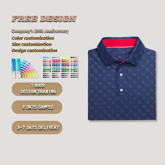 Bulk Custom Custom Logo Personalised High Quality Plus Size Golf Clothing Ryder Cup Tournament Lisle Printed Us Polo Tshirt for Men with Logo Embroidery - Manufacturer Qiandao