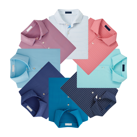 Custom Performance Striped Print Moisture Wicking Slim Fit Manufactures 100% Polyester Blanks Men's Designer Golf Polo T-shirt