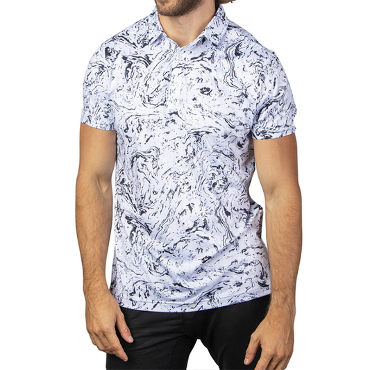 Custom Summer New Men's Hollow Short-sleeved Polo Shirt Ice Silk Breathable Business Fashion T-shirt Male Clothes Golf Wear