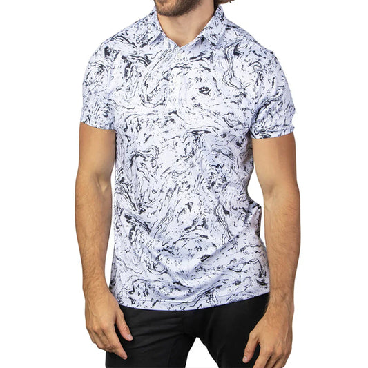 Bulk Custom Custom Summer New Men's Hollow Short-sleeved Polo Shirt Ice Silk Breathable Business Fashion T-shirt Male Clothes Golf Wear with Logo Embroidery - Manufacturer Qiandao