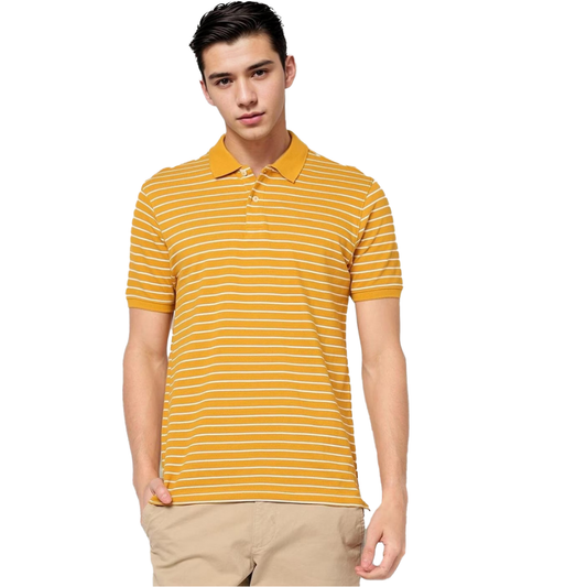 Good Quality Custom Men's Striped Polo Shirts 100% Cotton Breathable Fabric Top Design Short Sleeve Solid Pattern