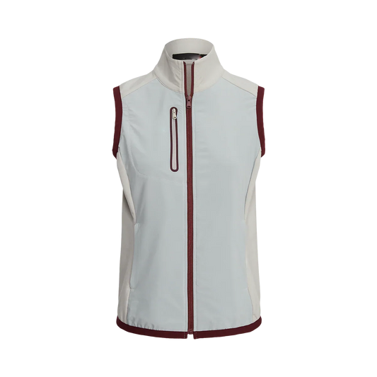 Bulk Custom Custom logo printed, full-zip, French terry cloth sleeveless women's sports and fitness plus-size women's golf vests with Logo Embroidery - Manufacturer Qiandao