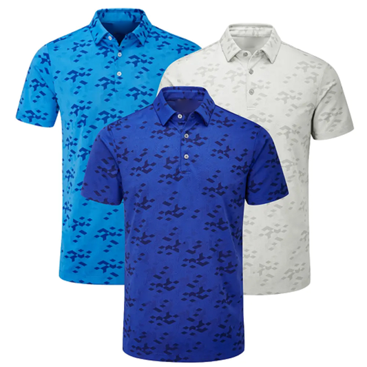 Designed Short Sleeve Digital Vintage Printed Performance Vintage 7xl Costom Print Navy Blue Polo Shirt Golf Clothes for Men