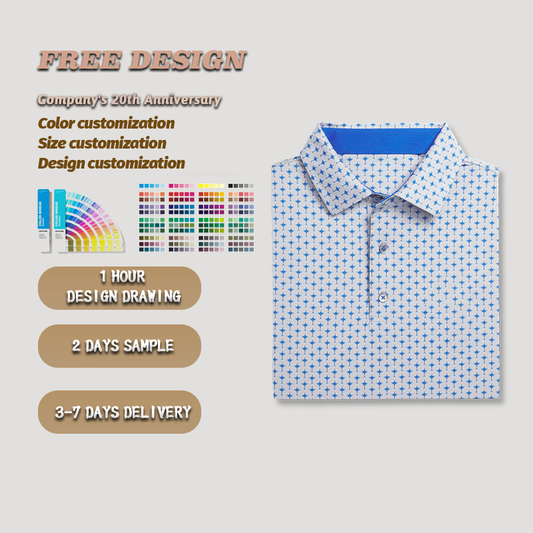 Custom Logo Sublimation Ryder Cup Trophy Lisle Print Personalised High Quality 100 Bamboo Golf Polo t Shirts