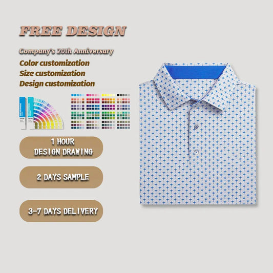 Bulk Custom Custom Logo Sublimation Ryder Cup Trophy Lisle Print Personalised High Quality 100 Bamboo Golf Polo t Shirts with Logo Embroidery - Manufacturer Qiandao
