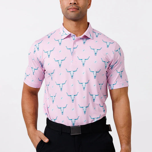 Bulk Custom Custom Logo Design Men's Summer Short Sleeve Golf for Polo T-Shirt 100% Polyester Quick Dry & Floral Printing Jersey Fabric with Logo Embroidery - Manufacturer Qiandao