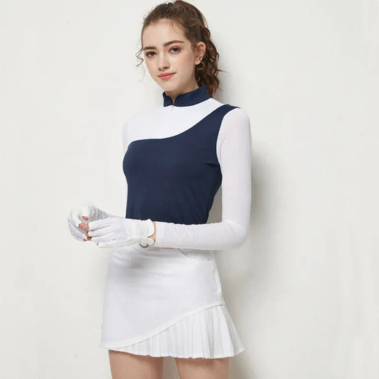 Bulk Custom Custom Embroidered logo Design Color Matching Stand Collar Sport Quarter Zip Pullover Golf Sweatshirt with Logo Embroidery - Manufacturer Qiandao