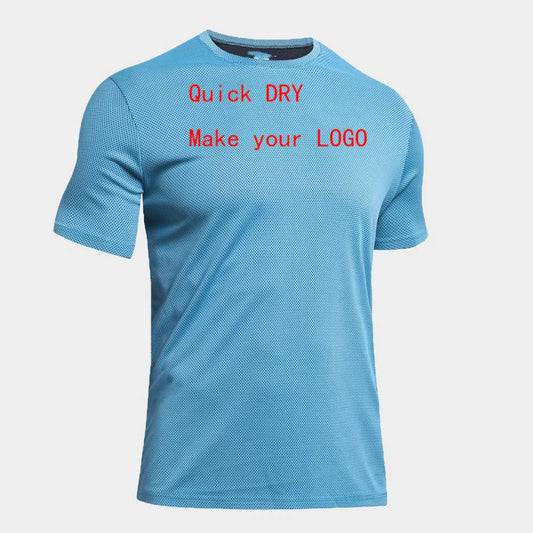 Bulk Custom Custom Logo Breathable Quick Dry Blank Sport Dot Print O-Neck T Shirt for Men with Logo Embroidery - Manufacturer Qiandao