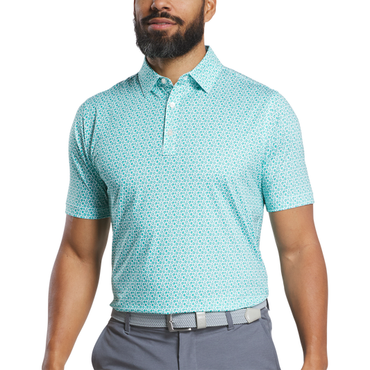 Custom logo Embroidery Allover Print High Quality Classic Fit Performance 100 Percent Polyester Polo Golf Shirt for Men
